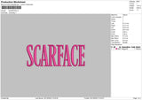Scarface Embroidery File 6 sizes
