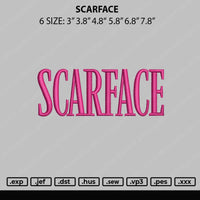 Scarface Embroidery File 6 sizes