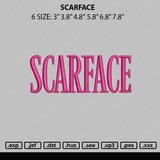 Scarface Embroidery File 6 sizes