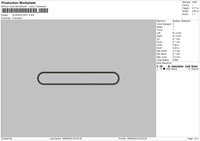 Oval Line Embroidery File 6 sizes