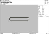 Oval Line Embroidery File 6 sizes