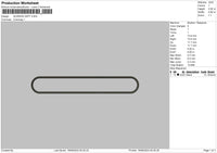 Oval Line Embroidery File 6 sizes