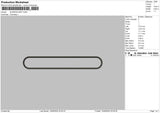 Oval Line Embroidery File 6 sizes