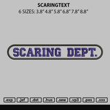 Scaringtext Embroidery File 6 sizes