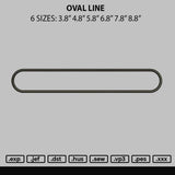 Oval Line Embroidery File 6 sizes