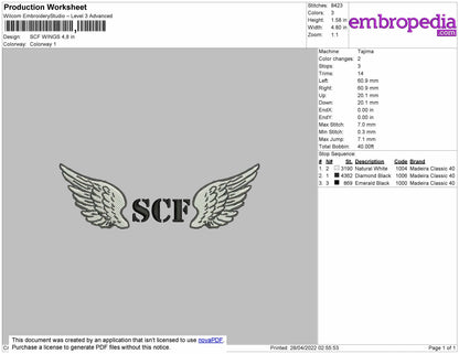 SCF Embroidery File 5 size