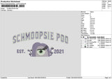 Purple Monster 01 Embroidery File 6 sizes