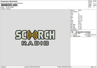 scorchtext Embroidery File 6 sizes