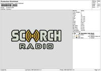 scorchtext Embroidery File 6 sizes