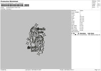 Screamtext 01 Embroidery File 6 sizes