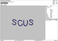 Scustext Embroidery File 6 sizes