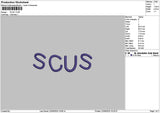 Scustext Embroidery File 6 sizes