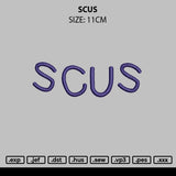 Scustext Embroidery File 6 sizes