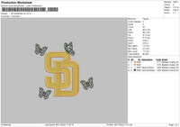 SD Butterflies Embroidery File 6 size