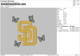 SD Butterflies Embroidery File 6 size