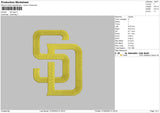 SD Logo Embroidery File 4 size