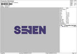 Se7entext Embroidery File 6 sizes