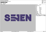 Se7entext Embroidery File 6 sizes