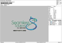 Seamlesstext Embroidery File 6 sizes
