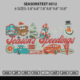 Seasontext 0512 Embroidery File 6 sizes