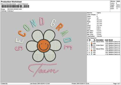 Gradetext 2601 Embroidery File 6 sizes