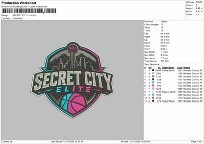 Secret Text V1 v2 Embroidery Machine Design 2 Files