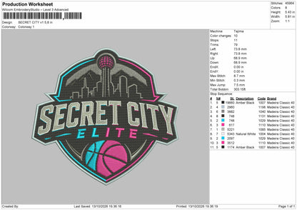 Secret Text V1 v2 Embroidery Machine Design 2 Files