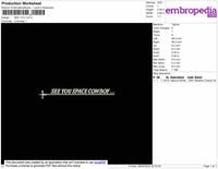 See You Embroidery File 4 size