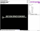 See You Embroidery File 4 size