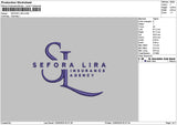 Liratext Embroidery File 6 sizes