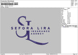 Liratext Embroidery File 6 sizes