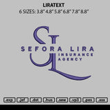 Liratext Embroidery File 6 sizes
