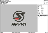 Sektortext Embroidery File 6 sizes