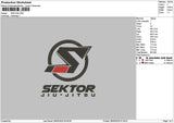 Sektortext Embroidery File 6 sizes