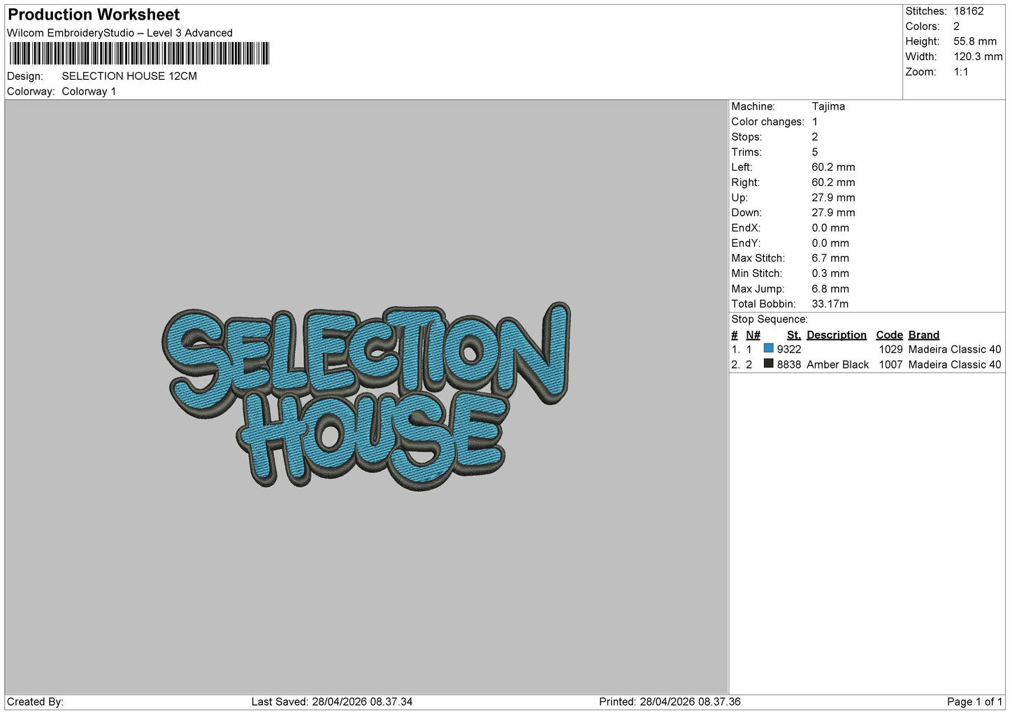 SELECTION HOUSE Embroidery File 6 sizes