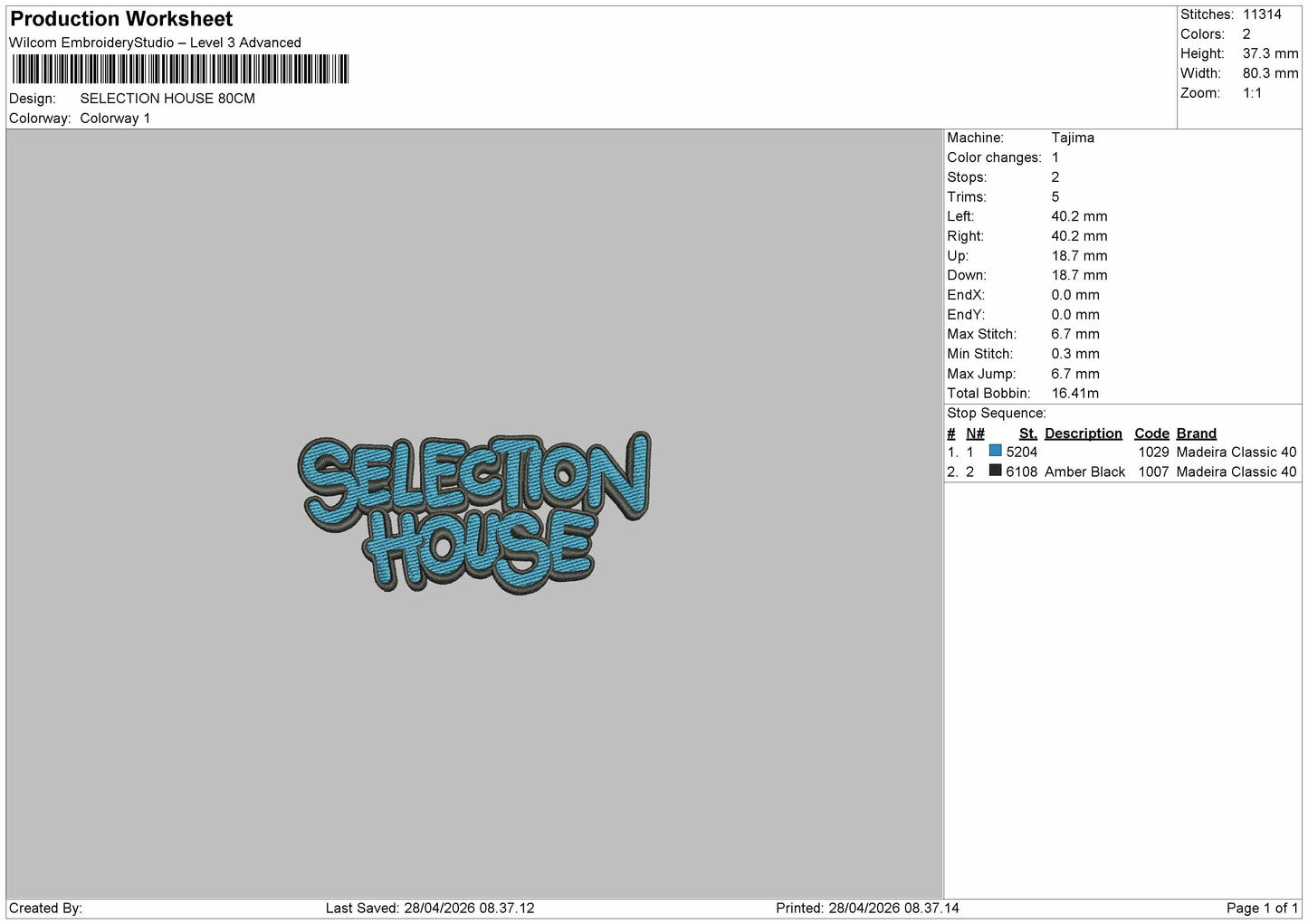 SELECTION HOUSE Embroidery File 6 sizes