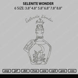Selenite Wonder Embroidery File 6 sizes
