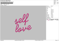 Self Love Embroidery File 6 sizes