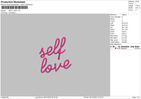 Self Love Embroidery File 6 sizes