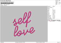 Self Love Embroidery File 6 sizes