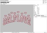 Selflove Text Embroidery File 6 sizes
