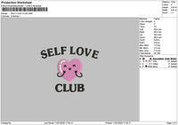 Selflovetext 1101 Embroidery File 6 sizes