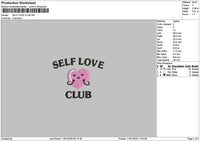 Selflovetext 1101 Embroidery File 6 sizes