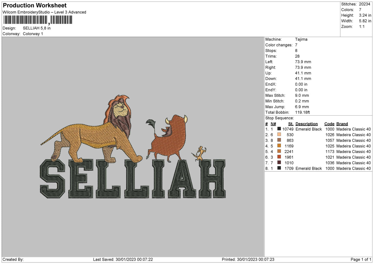 Selliah Embroidery File 6 sizes