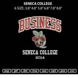 Seneca College Embroidery File 6 sizes