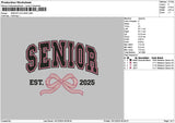 Seniortext1612 Embroidery File 6 sizes