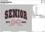 Seniortext1612 Embroidery File 6 sizes