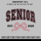 Seniortext1612 Embroidery File 6 sizes