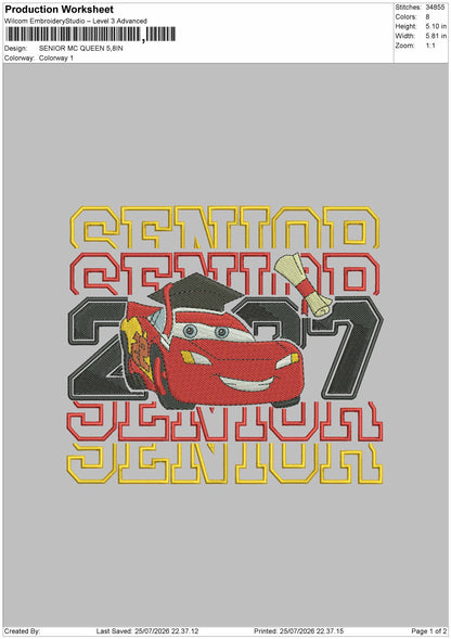 Senior Mc 27 Embroidery Machine Design File 6 sizes