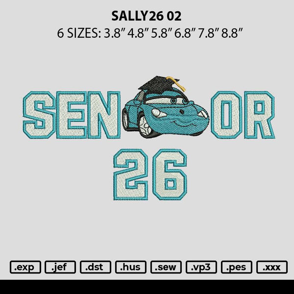 Sally26 02 Embroidery File 6 sizes